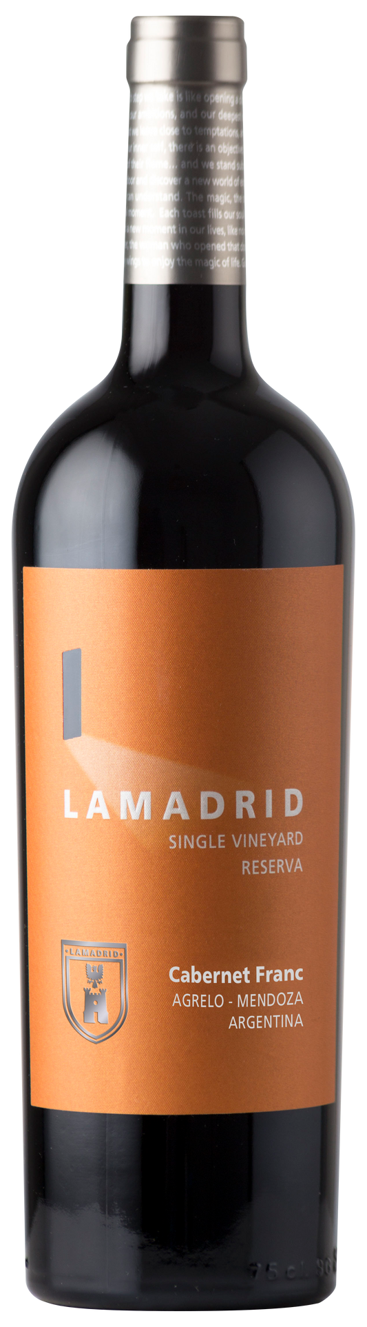Lamadrid Single Vineyard Cabernet Franc Reserva 2019  Front Bottle Shot