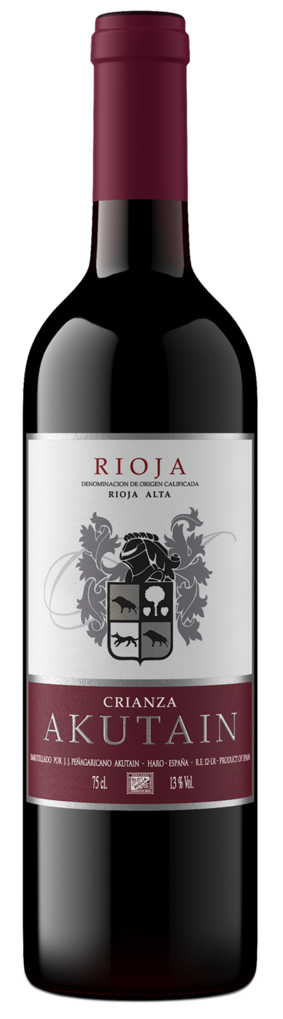 Bodega Akutain Crianza 2019  Front Bottle Shot