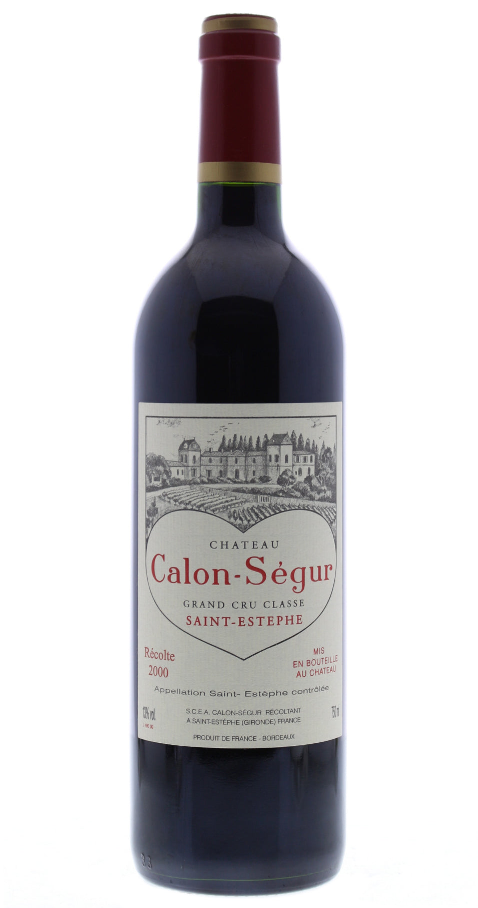 Chateau Calon-Segur  2000  Front Bottle Shot