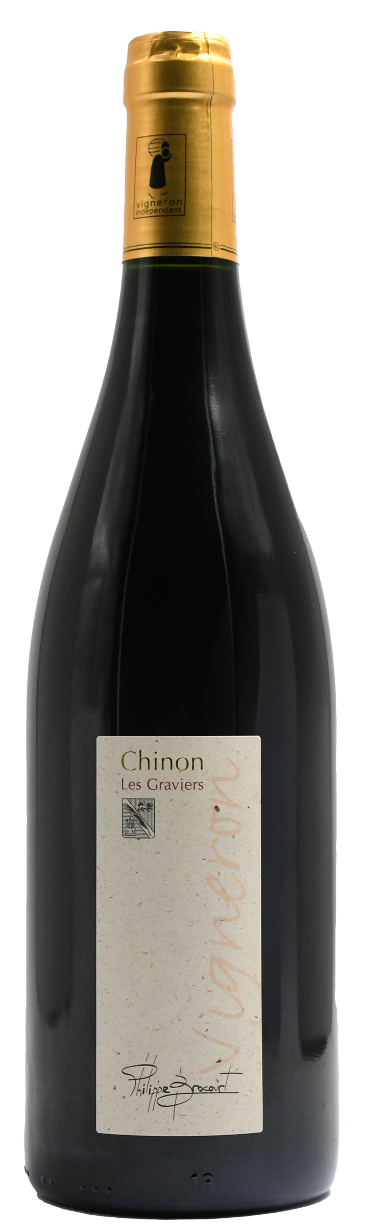 Domaine Philippe Brocourt Chinon Les Graviers 2021  Front Bottle Shot