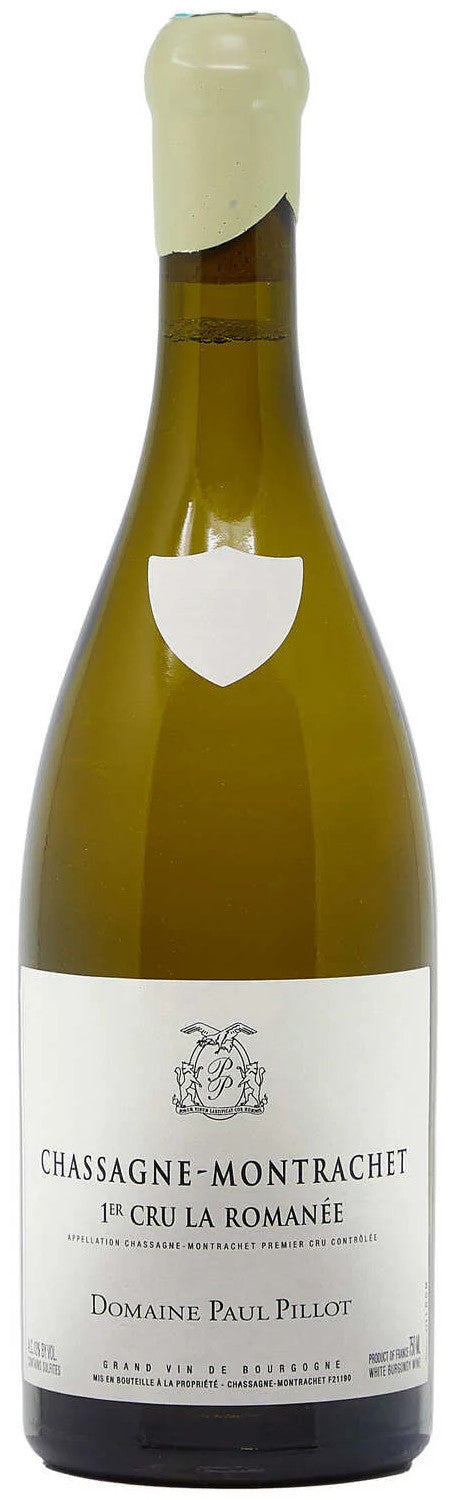 Domaine Paul Pillot Chassagne-Montrachet La Romanee Premier Cru 2022  Front Bottle Shot