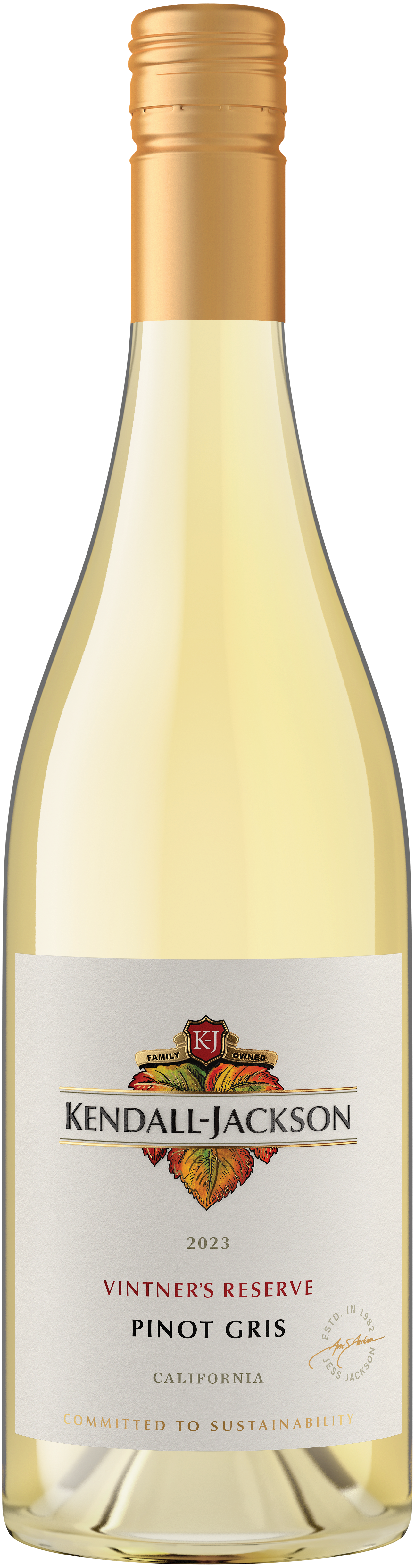 Kendall-Jackson Vintner's Reserve Pinot Gris 2023  Front Bottle Shot