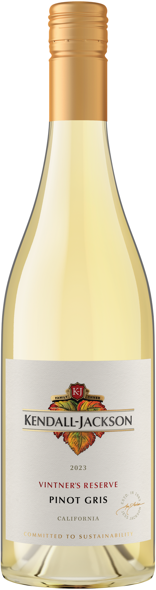 Kendall-Jackson Vintner's Reserve Pinot Gris 2023  Front Bottle Shot