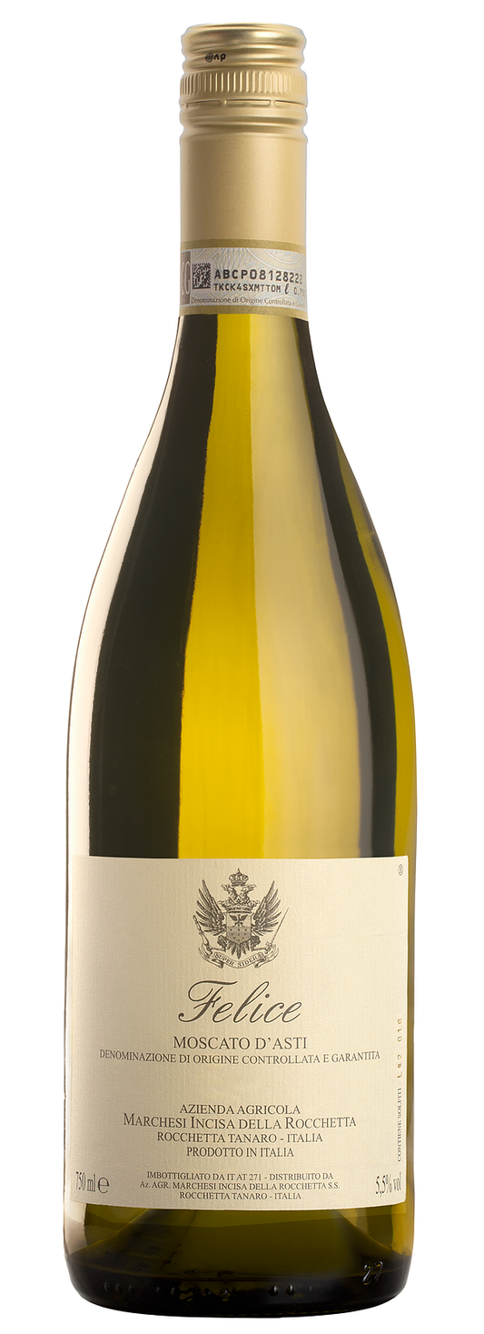 Marchesi Incisa della Rocchetta Felice Moscato d'Asti 2023  Front Bottle Shot