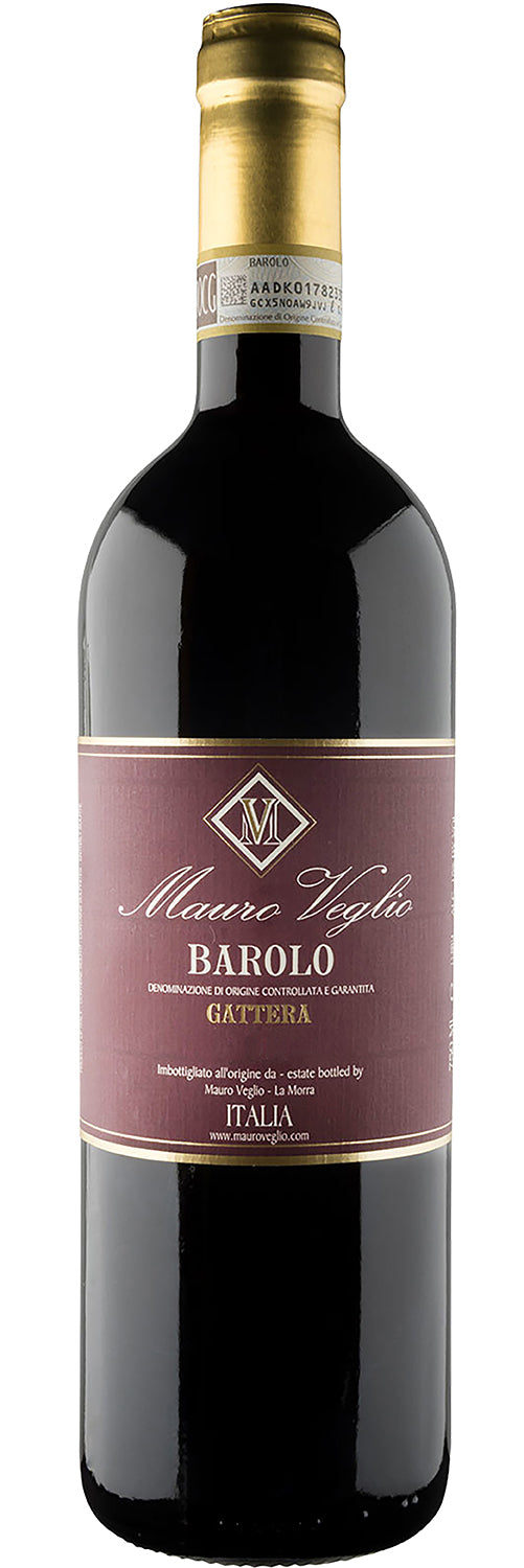 Mauro Veglio Barolo Vigneto Gattera 2019  Front Bottle Shot