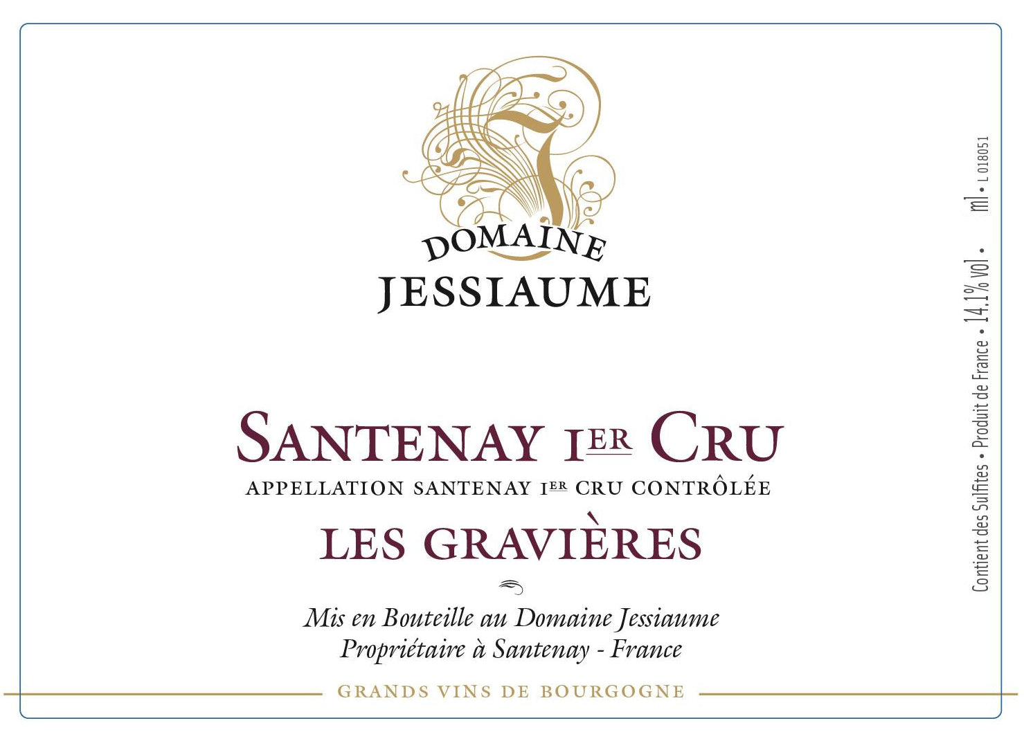Domaine Jessiaume Santenay Les Gravieres Premier Cru (1.5 Liter Magnum) 2021