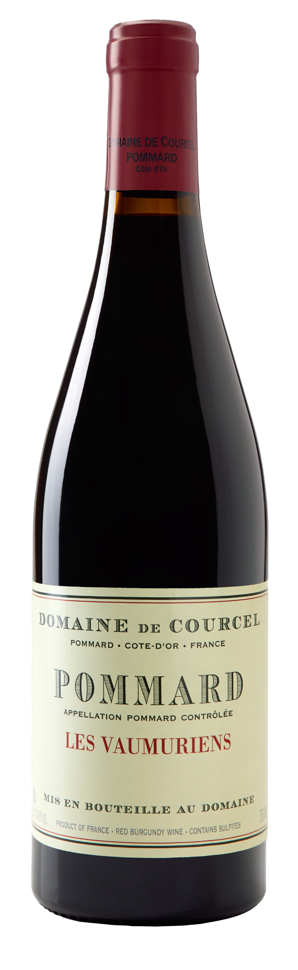 Domaine de Courcel Pommard Les Vaumuriens 2017  Front Bottle Shot