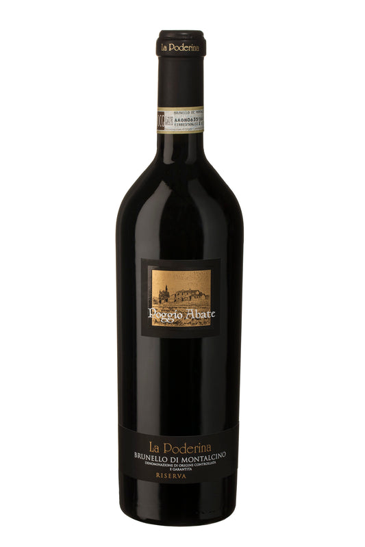 La Poderina Brunello di Montalcino Poggio Abate Riserva 2017  Front Bottle Shot
