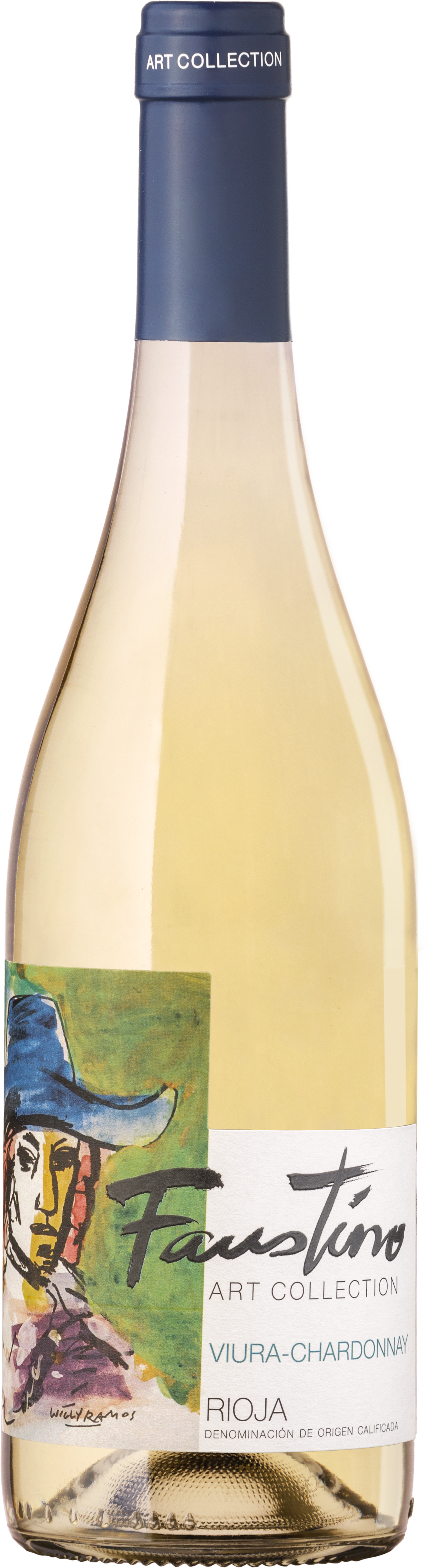 Faustino Art Collection Viura-Chardonnay 2022  Front Bottle Shot