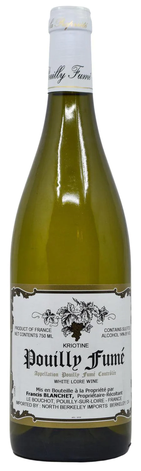 Domaine Francis Blanchet Pouilly Fume Cuvee Kriotine 2023  Front Bottle Shot