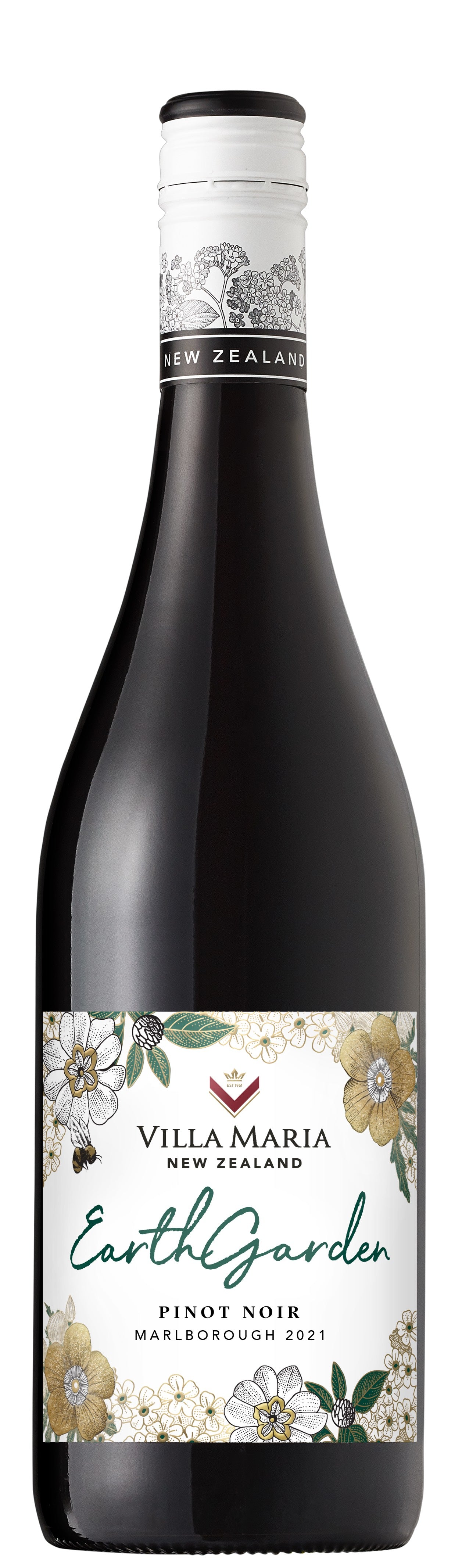 Villa Maria EarthGarden Pinot Noir 2021  Front Bottle Shot
