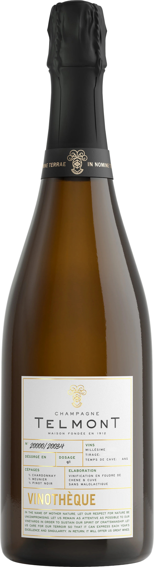 Champagne Telmont Vinotheque Brut 2013  Front Bottle Shot