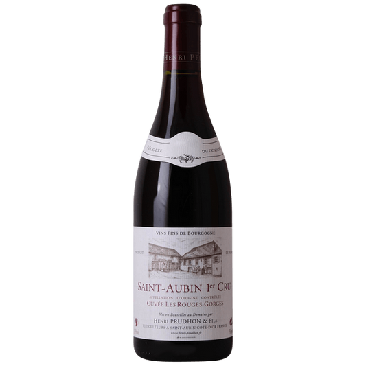 Domaine Henri Prudhon Saint-Aubin Cuvee Les Rouges Gorges Premier Cru 2020  Front Bottle Shot