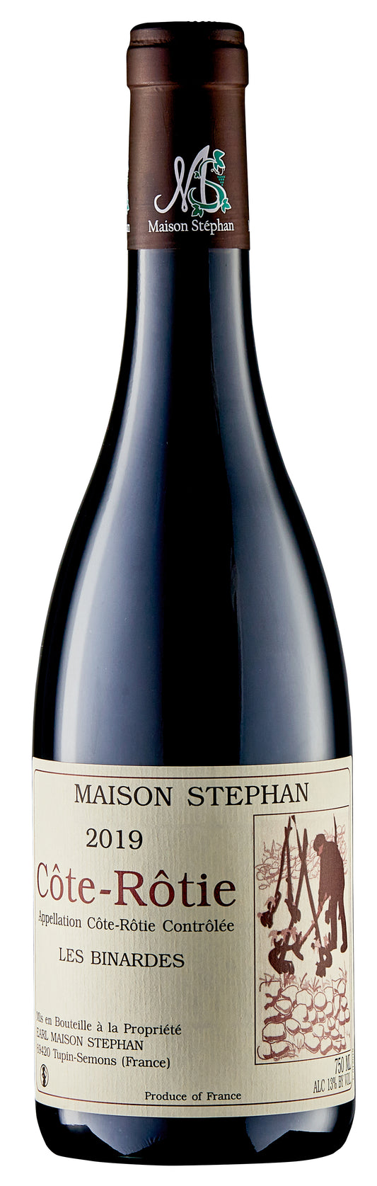 Jean-Michel Stephan Cote-Rotie Les Binardes 2022  Front Bottle Shot