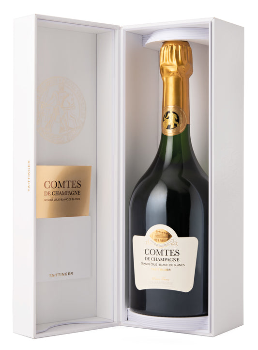 Taittinger Comtes de Champagne Blanc de Blancs with Gift Box 2013  Front Bottle Shot