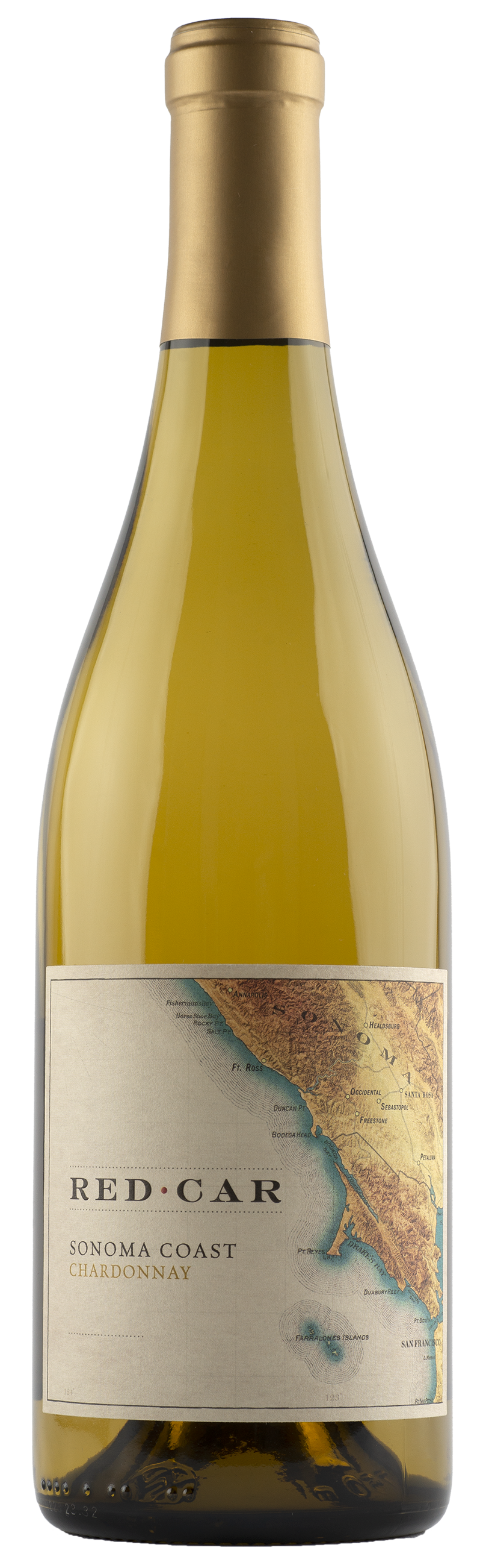 Red Car Sonoma Coast Chardonnay 2021  Front Bottle Shot