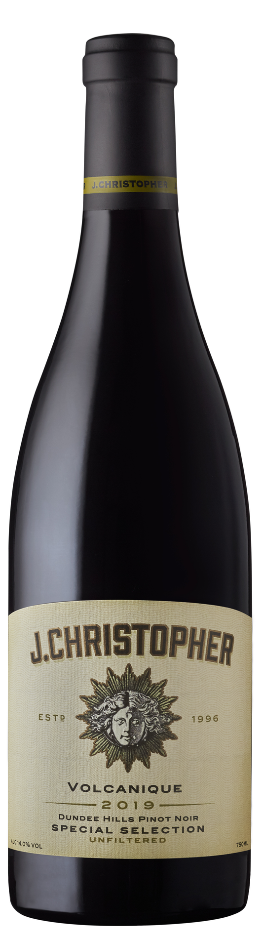 J. Christopher Dundee Hills Volcanique Pinot Noir 2019  Front Bottle Shot