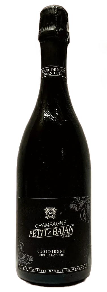 Petit & Bajan Blanc de Noirs Brut Obsidienne Grand Cru  Front Bottle Shot