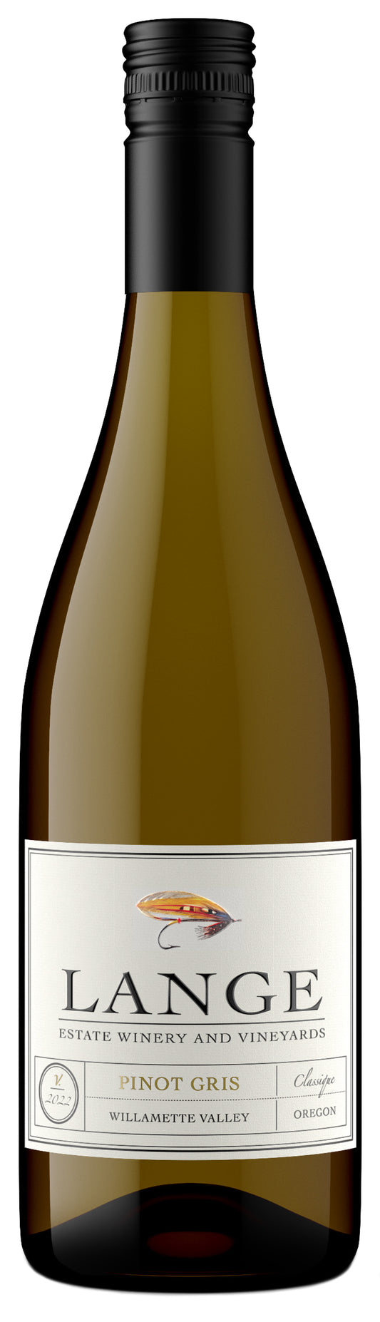 Lange Winery Classique Pinot Gris 2022  Front Bottle Shot