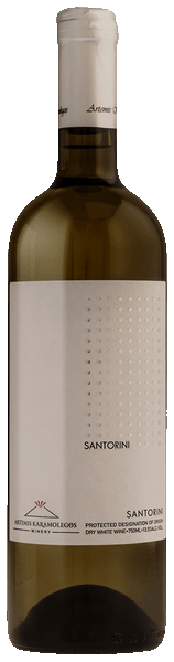 Artemis Karamolegos Santorini Assyrtiko 2020  Front Bottle Shot