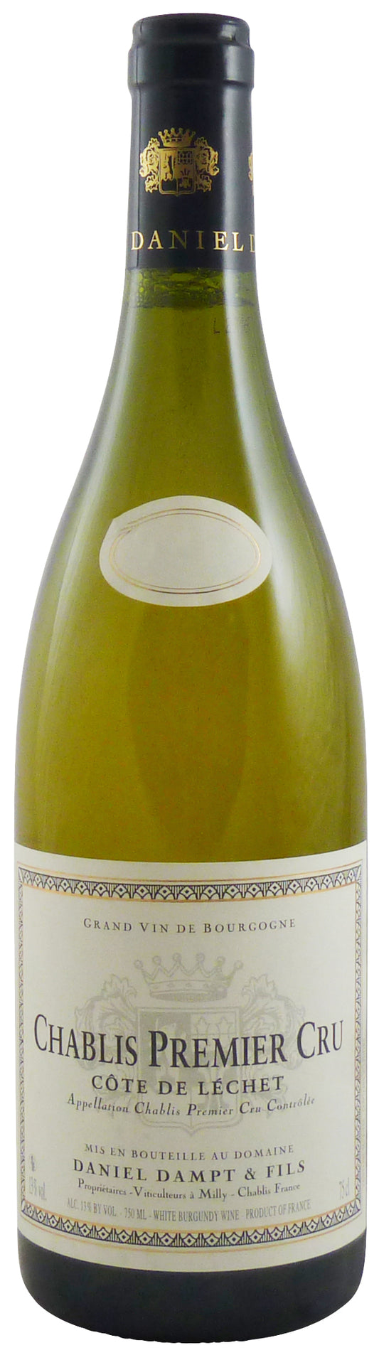 Daniel Dampt Chablis Cote de Lechet Premier Cru 2022  Front Bottle Shot