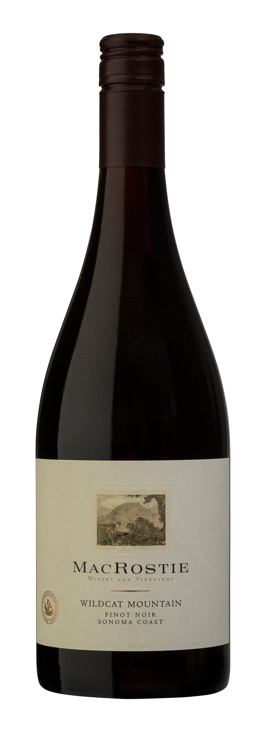 MacRostie Wildcat Mountain Vineyard Pinot Noir 2021  Front Bottle Shot