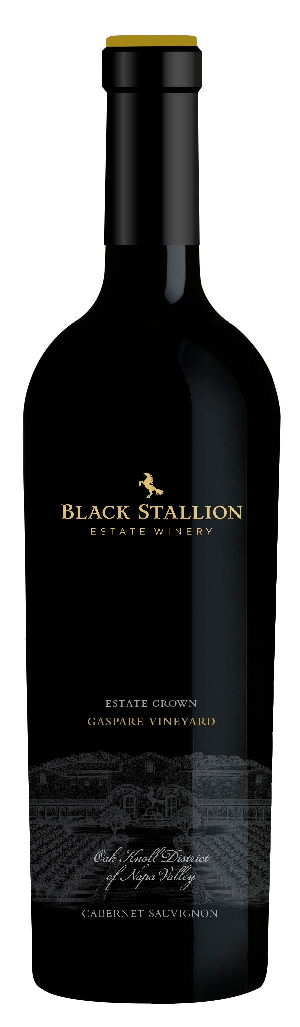 Black Stallion Winery Gaspare Vineyard Cabernet Sauvignon 2018  Front Bottle Shot