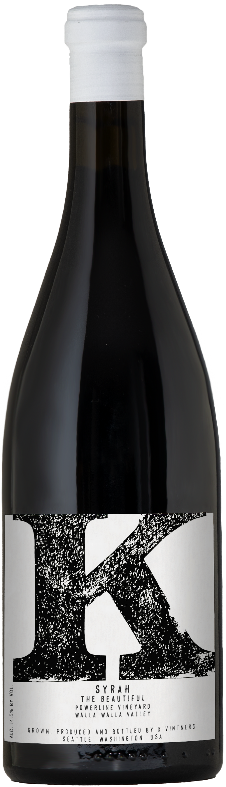 K Vintners The Beautiful Syrah 2020  Front Bottle Shot