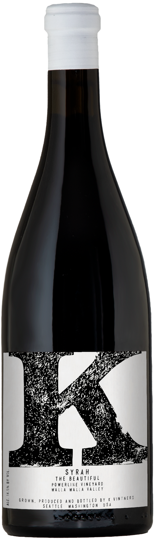 K Vintners The Beautiful Syrah 2020  Front Bottle Shot