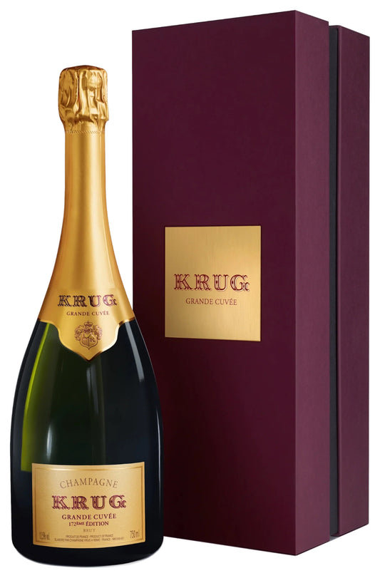 Krug Grande Cuvee Brut (172nd Edition) with Gift Box  Front Bottle Shot