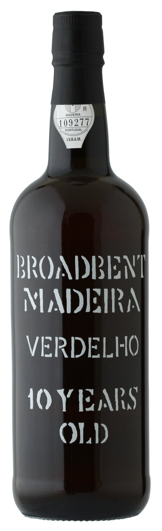 Broadbent 10 Years Old Verdelho Madeira Front Bottle Shot