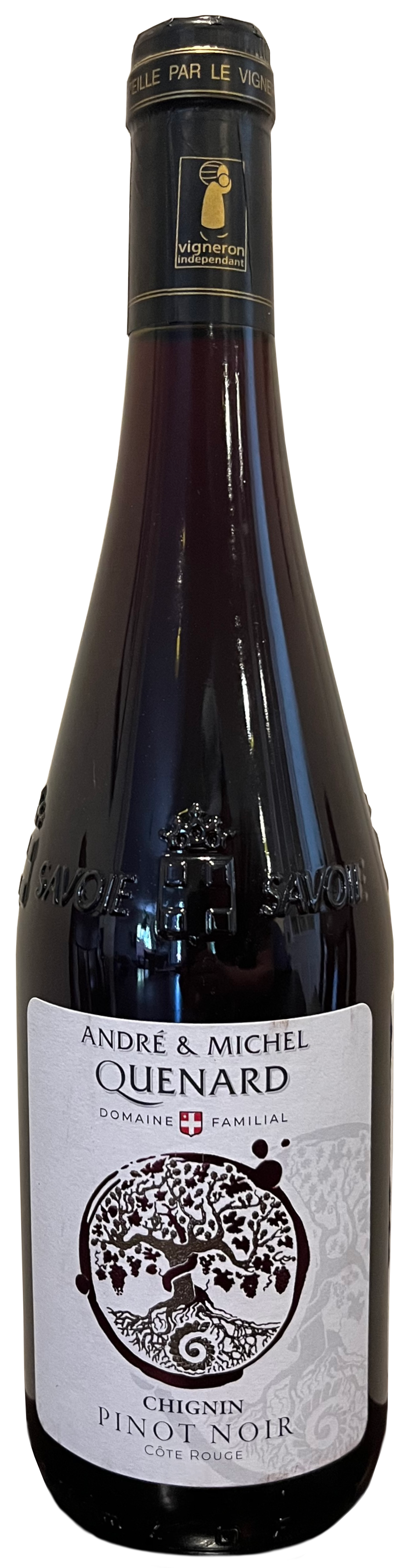 Andre & Michel Quenard Chignin Pinot Noir 2023  Front Bottle Shot