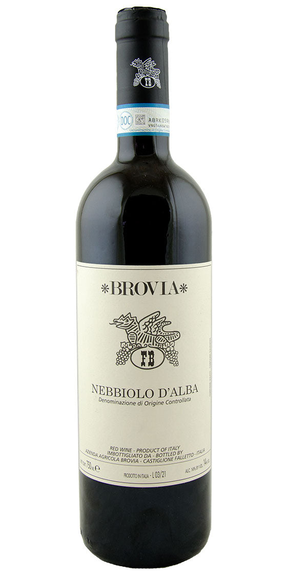 Brovia Nebbiolo d'Alba 2020  Front Bottle Shot
