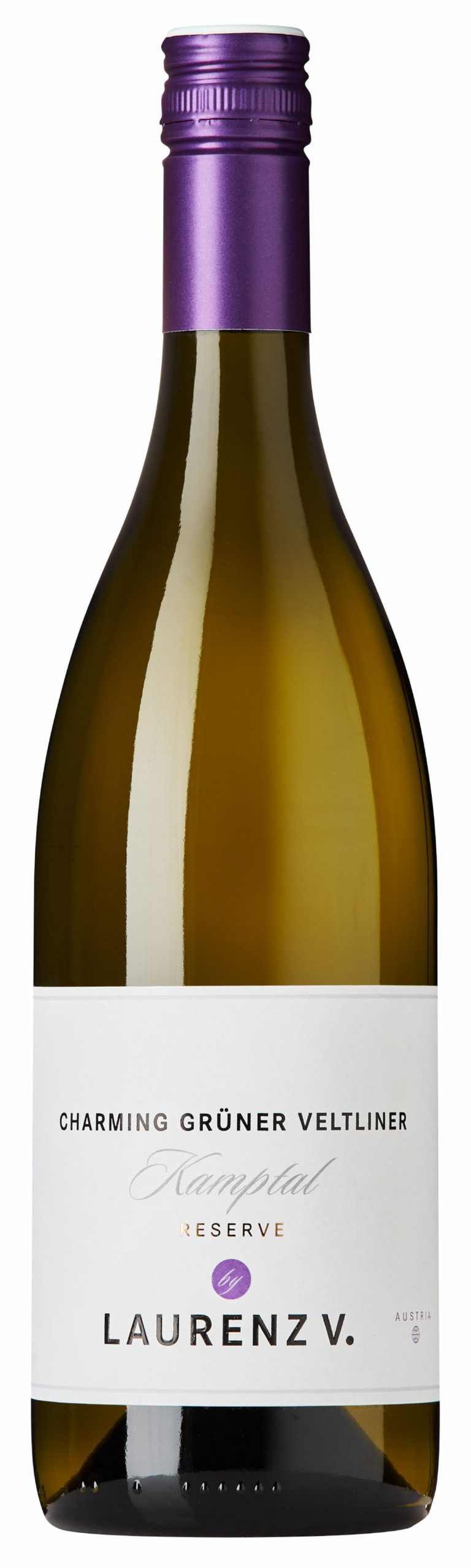 Laurenz V Charming Reserve Gruner Veltliner 2021  Front Bottle Shot