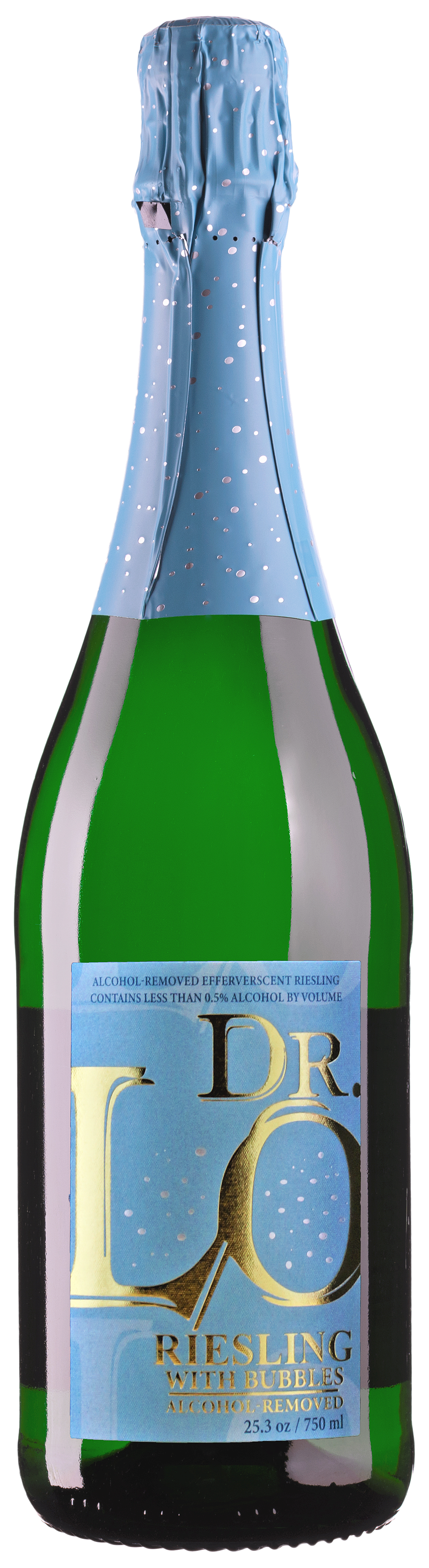 Loosen Bros. Dr. Lo Alcohol-Removed Riesling with Bubbles (Non-Alcoholic)  Front Bottle Shot