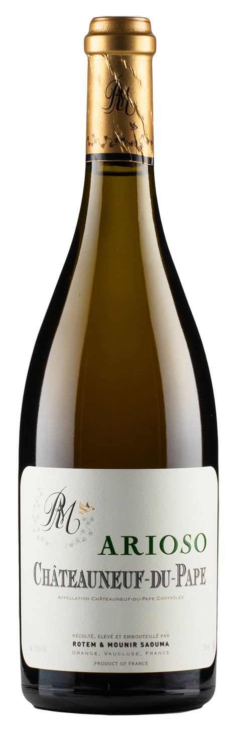 Rotem & Mounir Saouma Chateauneuf-du-Pape Arioso Blanc 2021  Front Bottle Shot