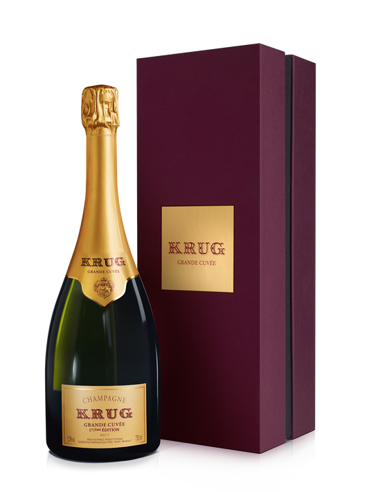 Krug Grande Cuvee Brut (171st Edition) with Gift Box  Front Bottle Shot