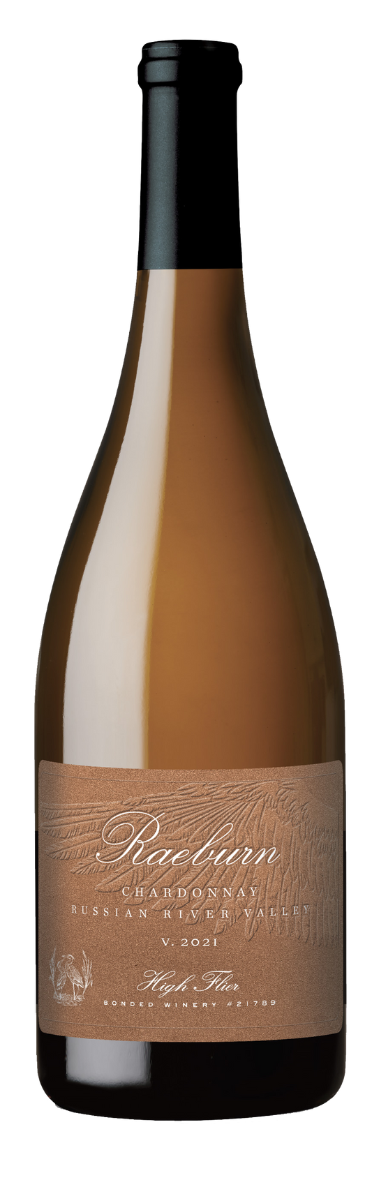 Raeburn High Flier Chardonnay 2021  Front Bottle Shot